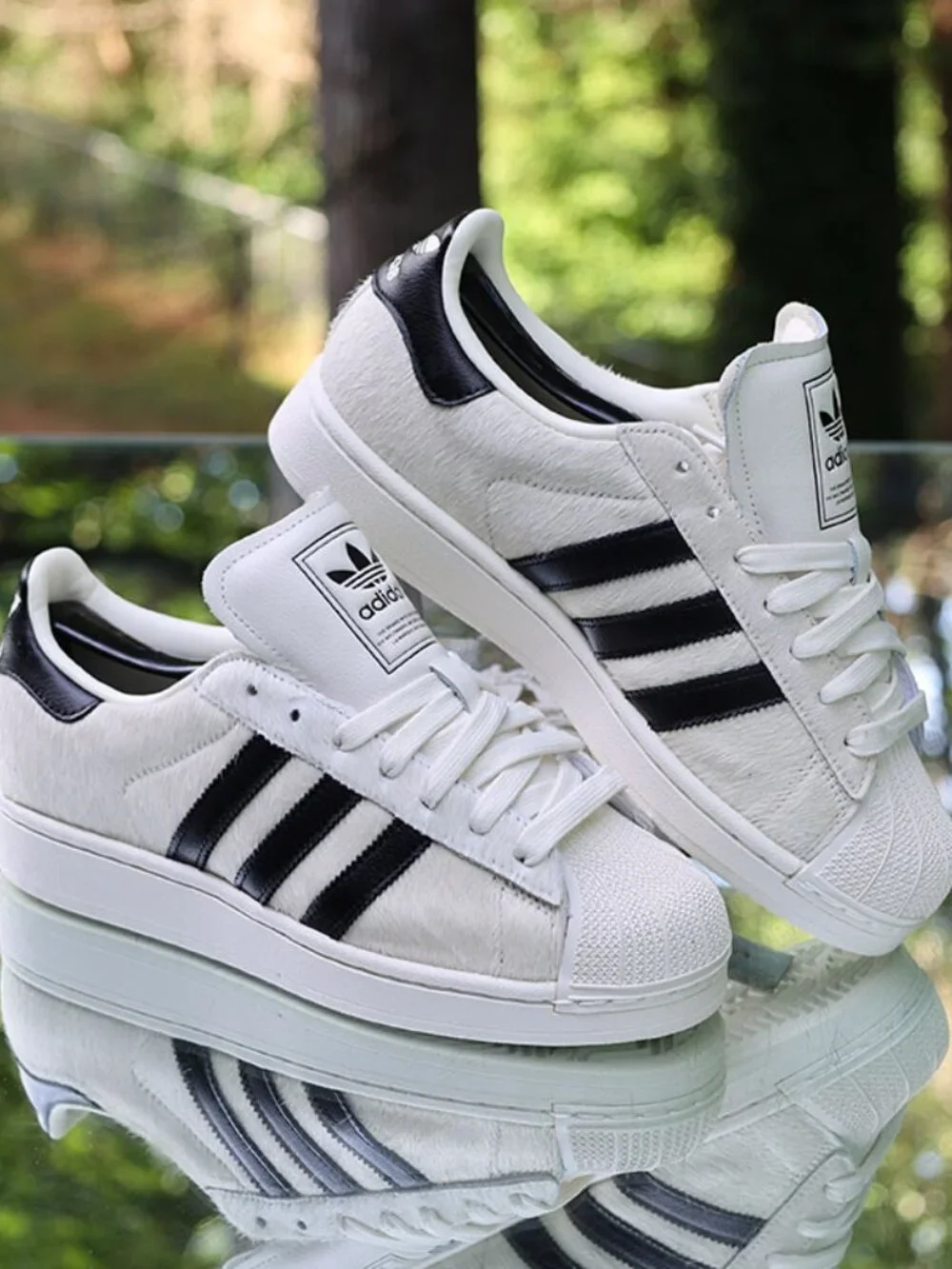 Adidas Superstar II Off White Pony Hair